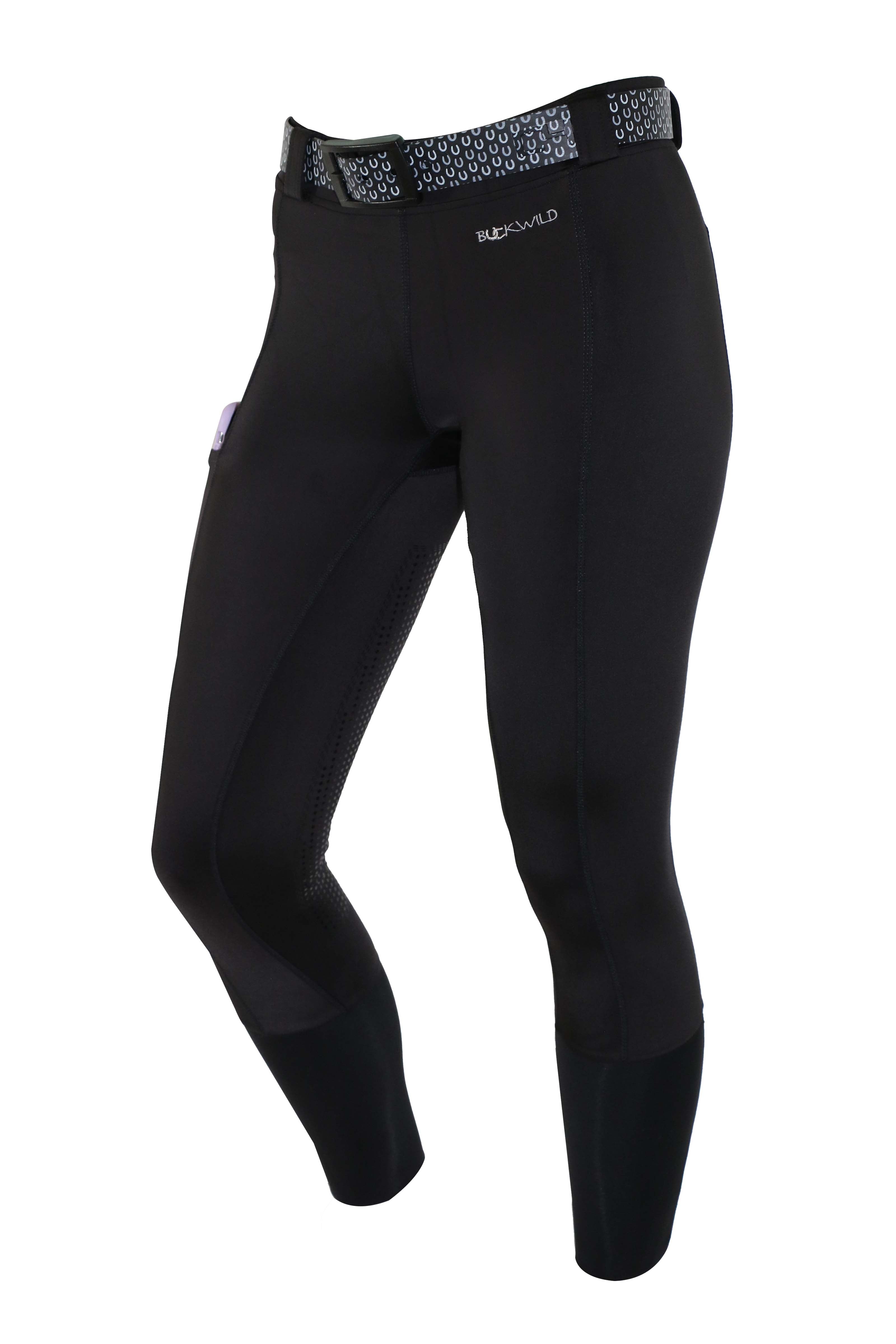 Buckwild Horse Riding Tights with Side Pocket for Technology | Black –  Buckwild Breeches